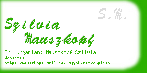 szilvia mauszkopf business card